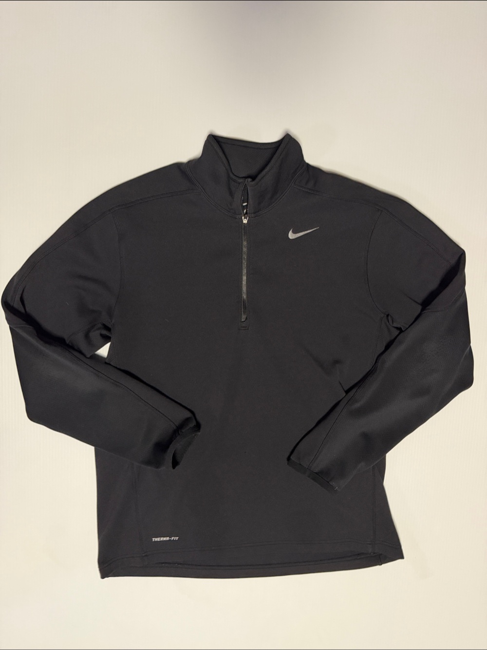 Nike Therma-Fit Black Quarter-Zip Performance Pullover
